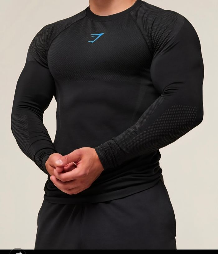 Long sleeve Tee-shirt Onyx Gymshark Taille L - photo numéro 4