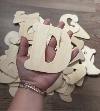 Lot lettres en bois 