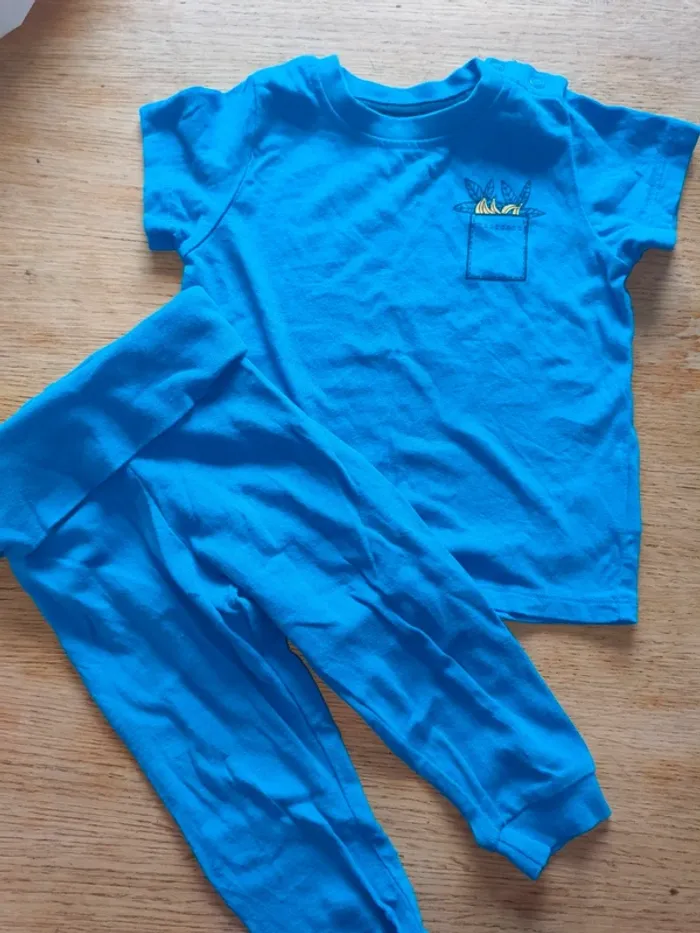 Ensemble bleu 12 mois lupilu neuf sans étiquette