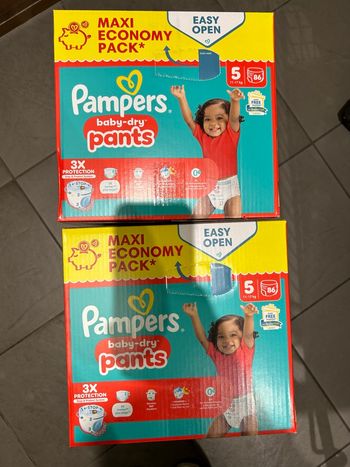 172 couches Pampers Pants 5 Neuves