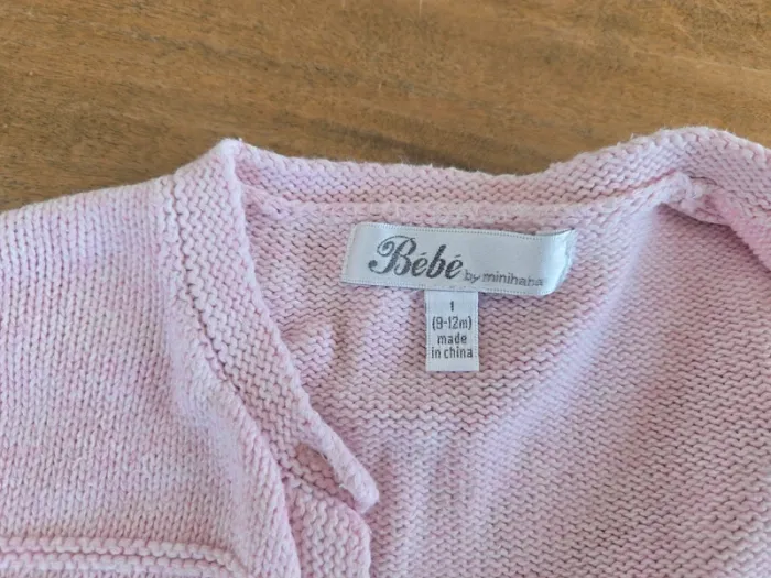 Gilet rose Minihaha fille 9-12 mois - photo numéro 3
