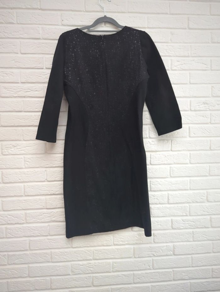 Robe noire bi matière Chattawak - photo numéro 3