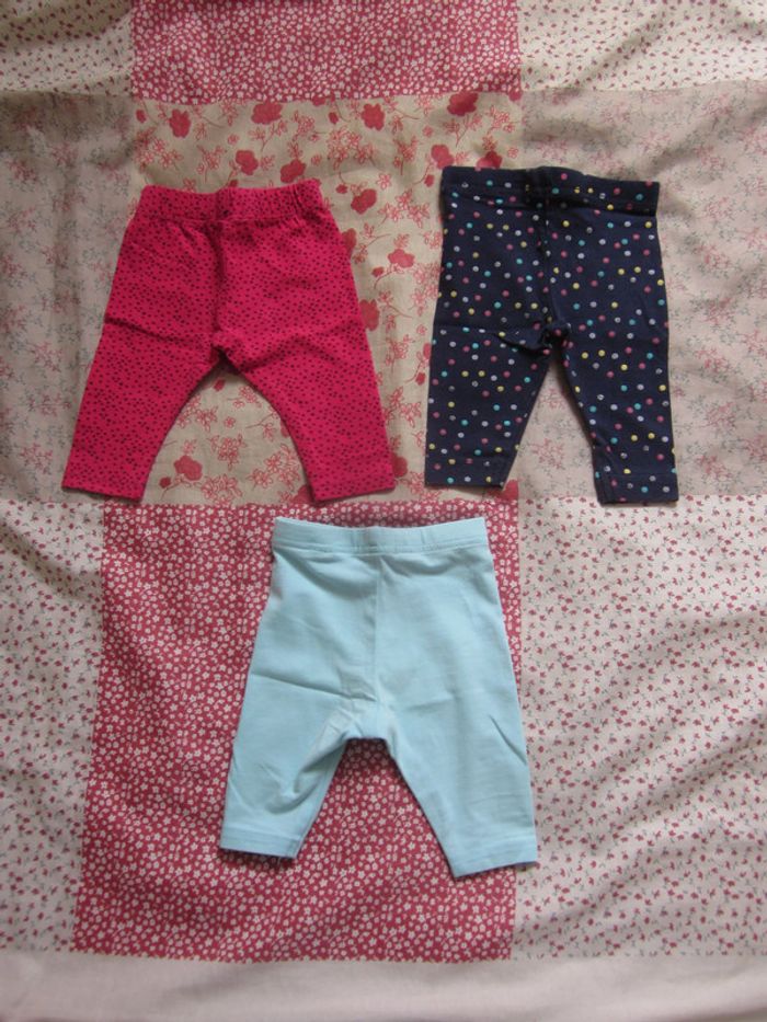 Lot de 3 leggings 1-3 mois - photo numéro 2