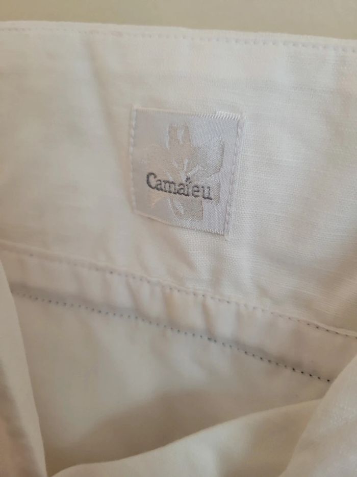 Robe blanche en lin Camaïeu - photo numéro 4