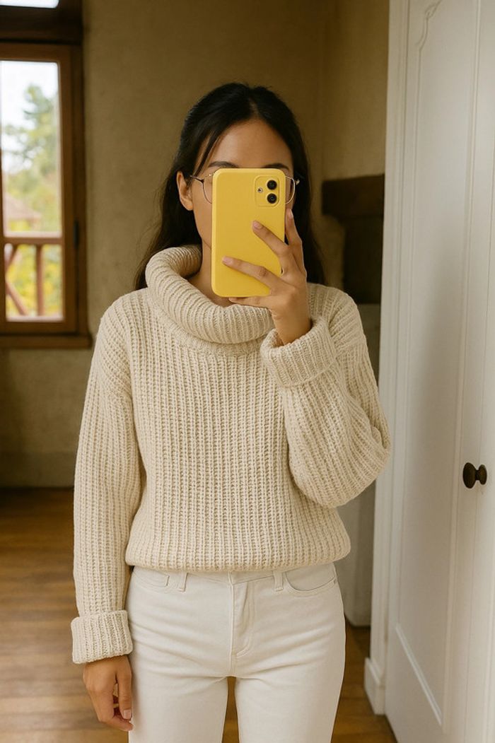 Pull col roulé en maille Zara - photo numéro 2