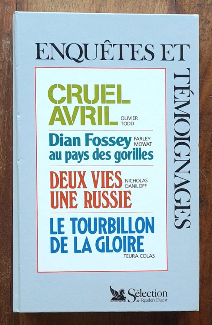 Enquêtes Et Témoignages, 4 Livres Condensés, Sélection Du Reader's Digest, 1989