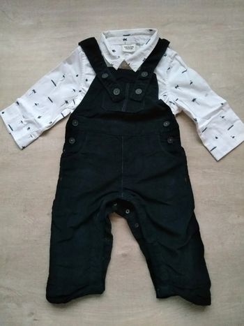 Ensemble Salopette et chemise longue, tape à l'oeil, taille 12 mois, neuf