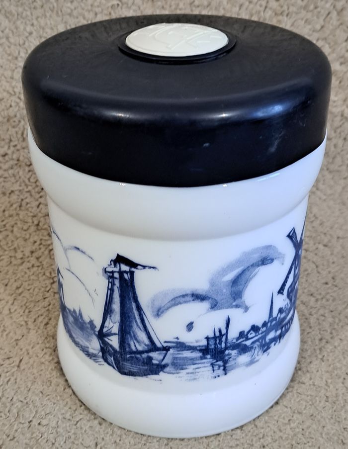 🍽 Pot en opaline décors moulins et bateaux - photo numéro 2