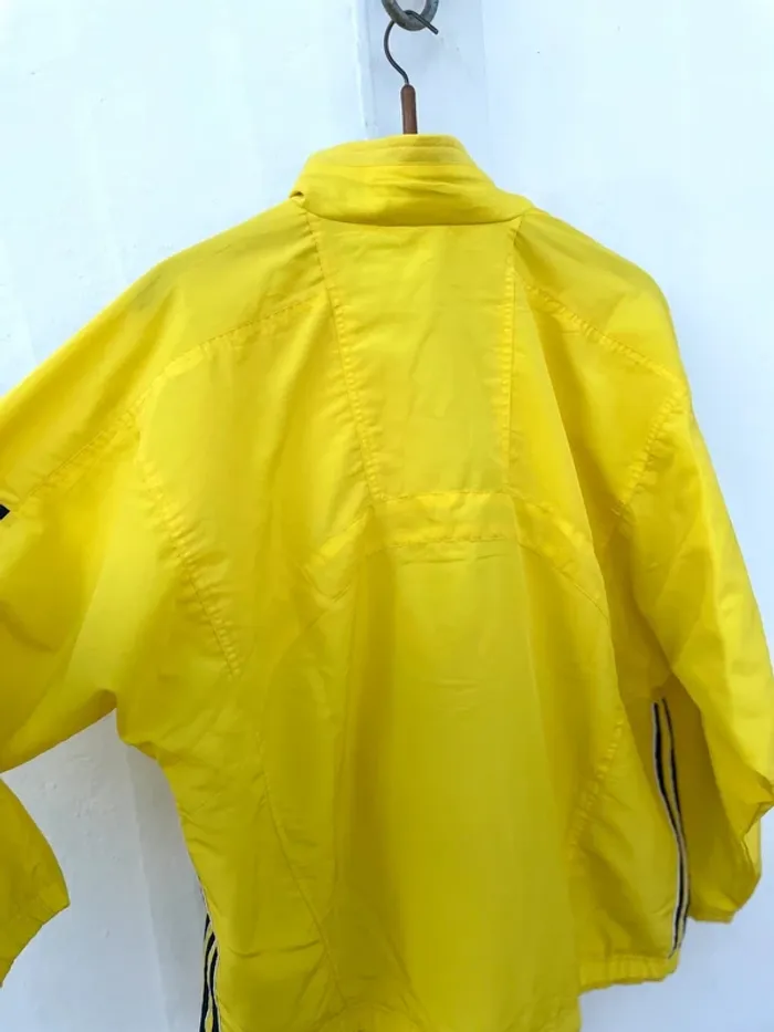 Adidas yellow vintage track jacket windbreaker Veste coupe-vent Mens Size L - photo numéro 10
