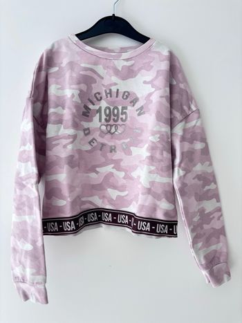 Sweat-shirt  pull court fille 10/11 ans rose USA
