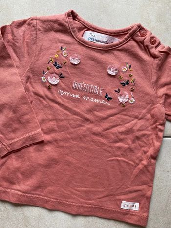 T-shirt manches longues Mes petits cailloux