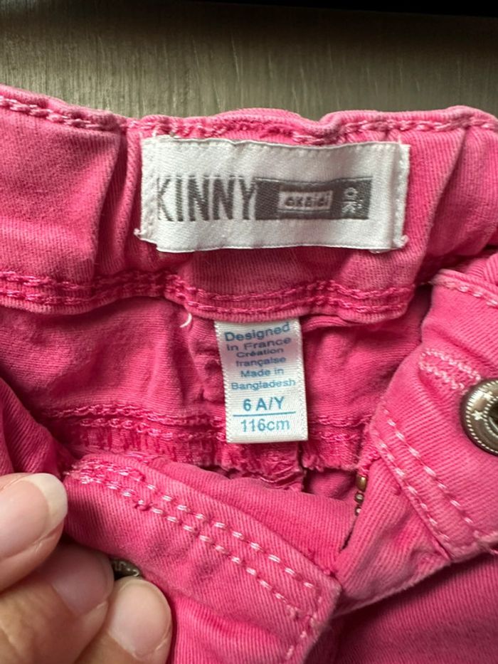 Pantalon rose okaidi skinny 6 ans - photo numéro 7