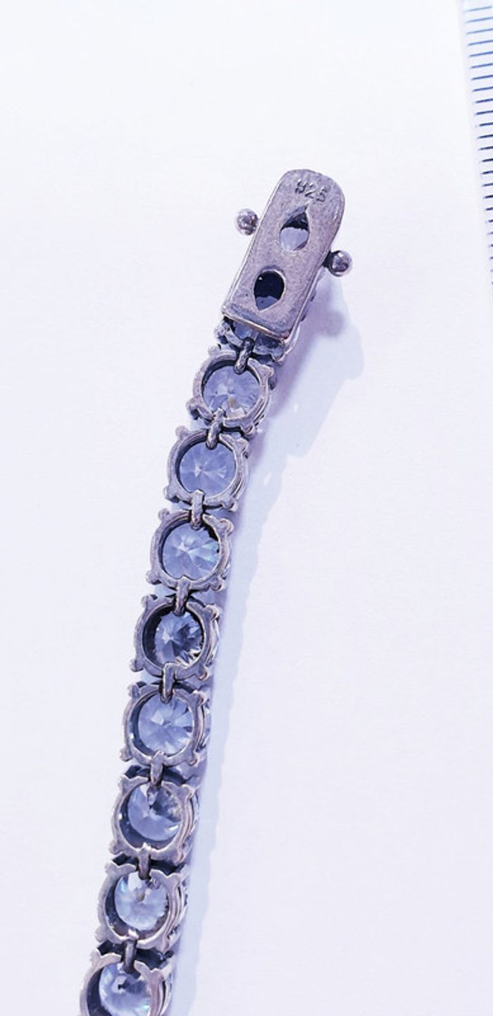 Magnifique bracelet riviere de diamants argent et zyrconiums - photo numéro 5