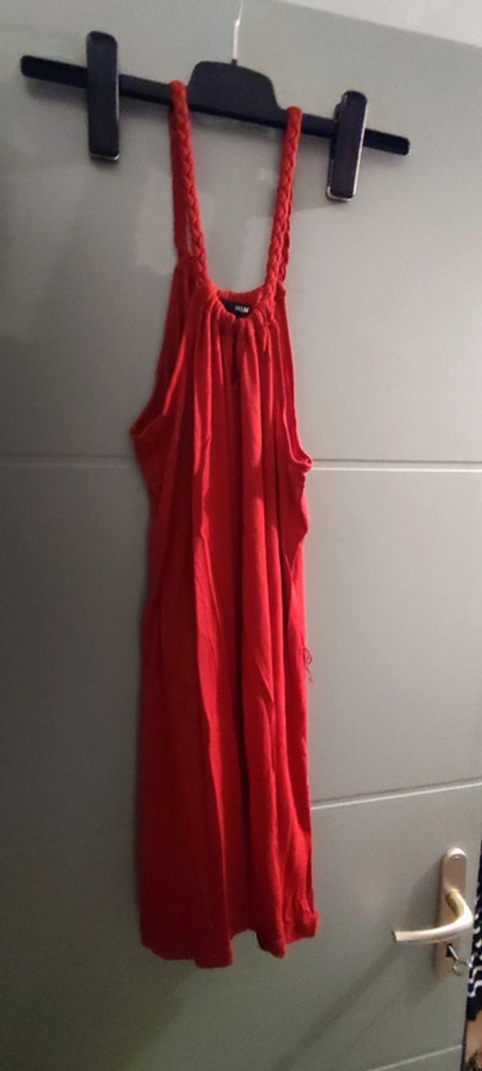 Débardeur à col licou style tresse rouge H&M - photo numéro 4