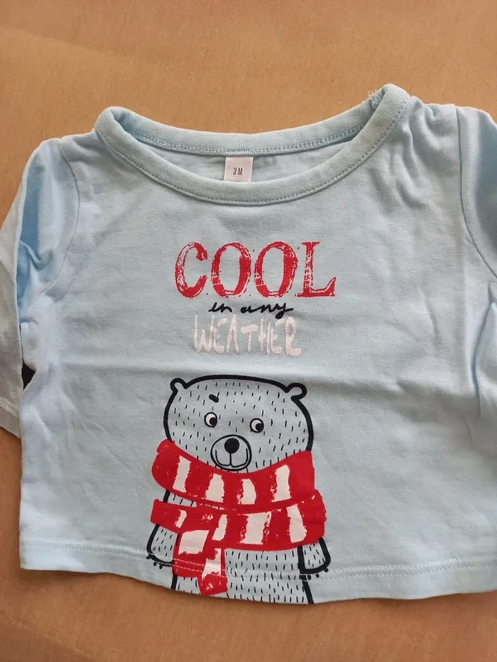 Lot 3 T-Shirts ML 3 mois - photo numéro 2