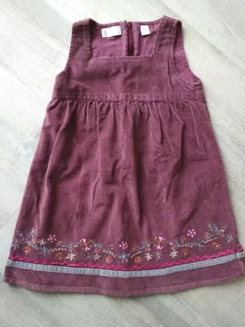 Robe velour prune 3 ans