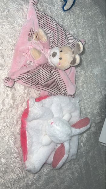 Lot de 2 doudou bébés fille 