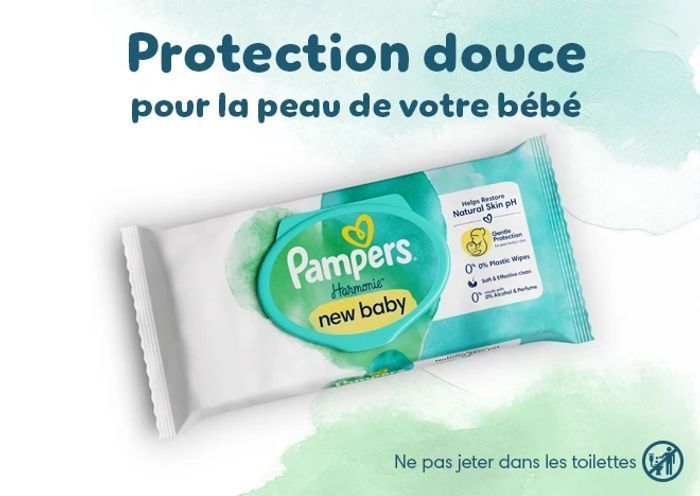 Lot de 9 paquets de Lingettes  Pampers Harmonie New baby - photo numéro 7