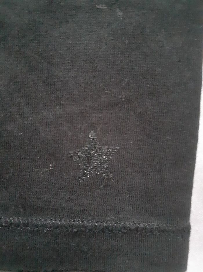 Legging noir motif étoiles au bas du legging - photo numéro 2