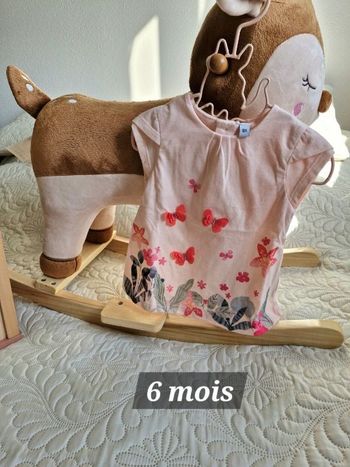 T-shirt avec papillons en relief 6 mois