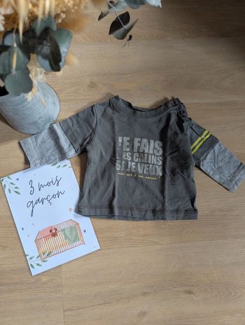 T-shirt manche longue Tissaia 3 mois