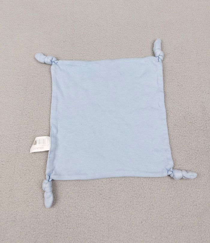 Doudou plat carré coton ours bleu ABSORBA 4 nouettes TBE - photo numéro 2