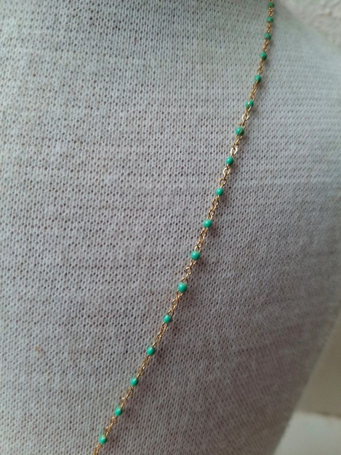 Ravissant collier trèfle 🍀  vert ,réglable - photo numéro 6