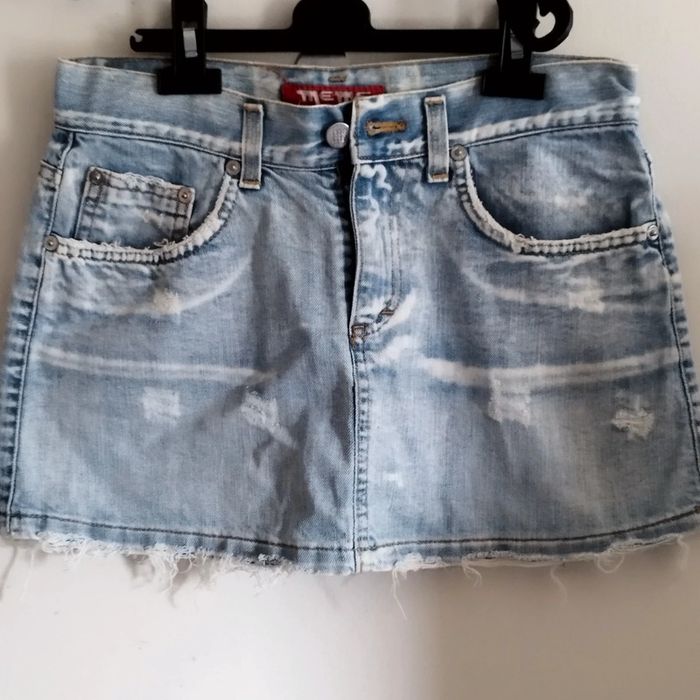Jupe jean destroy