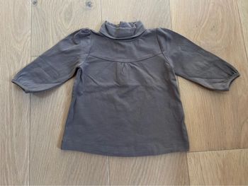 T-shirt ML col roulé marron - Tex baby - 6m