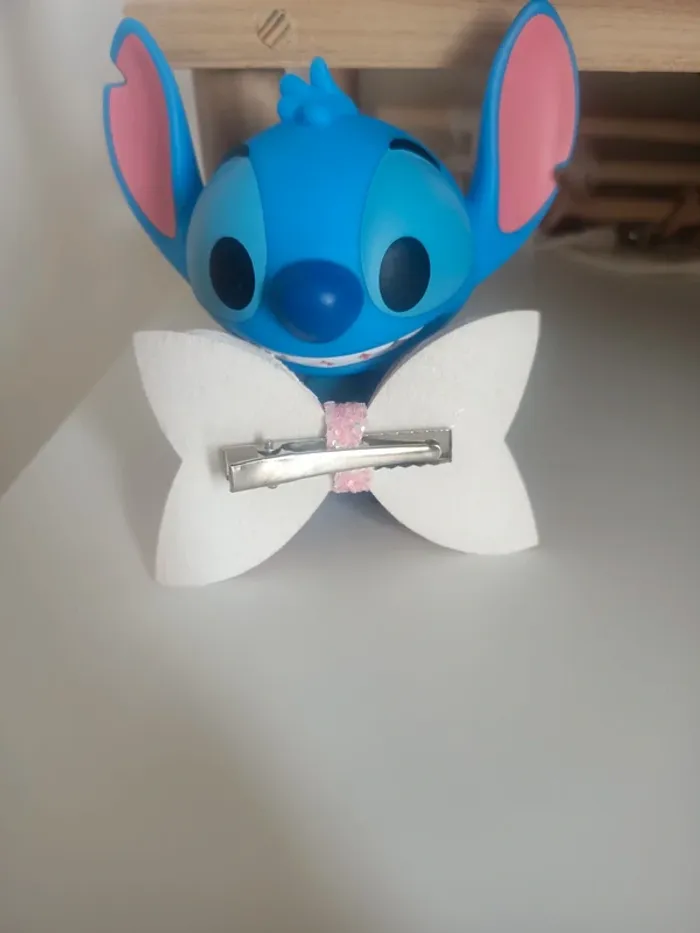 Barrette rose croco fait main - photo numéro 2