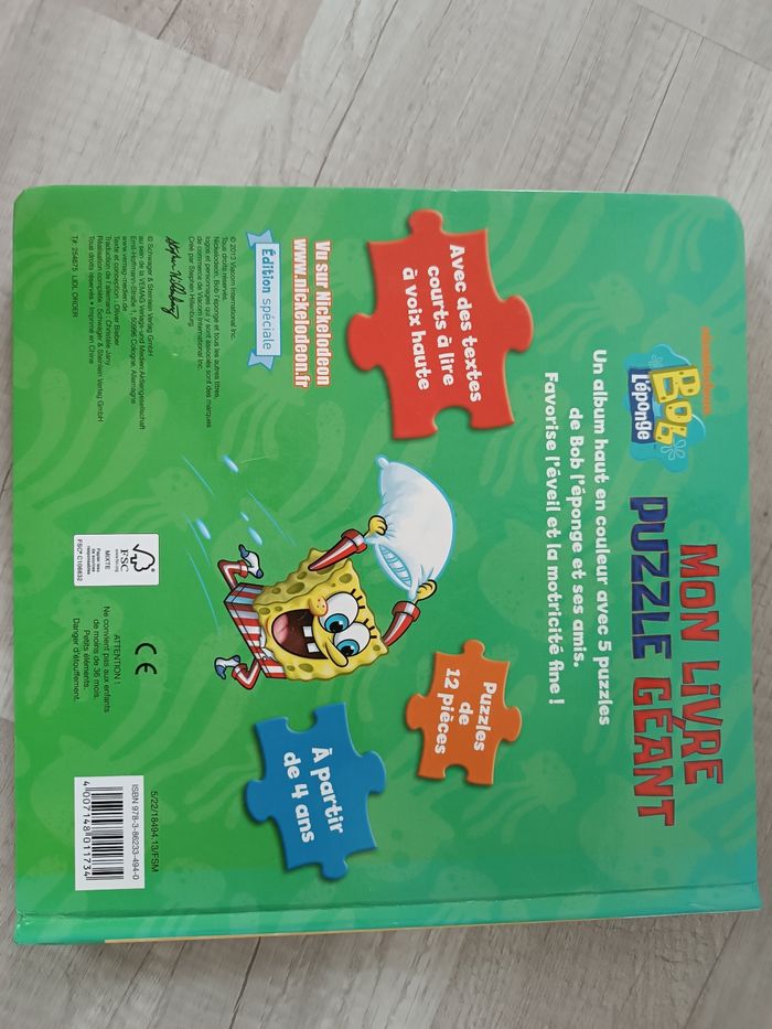 Livre puzzle bob l'éponge - photo numéro 3