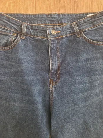 Jeans brut large évasé