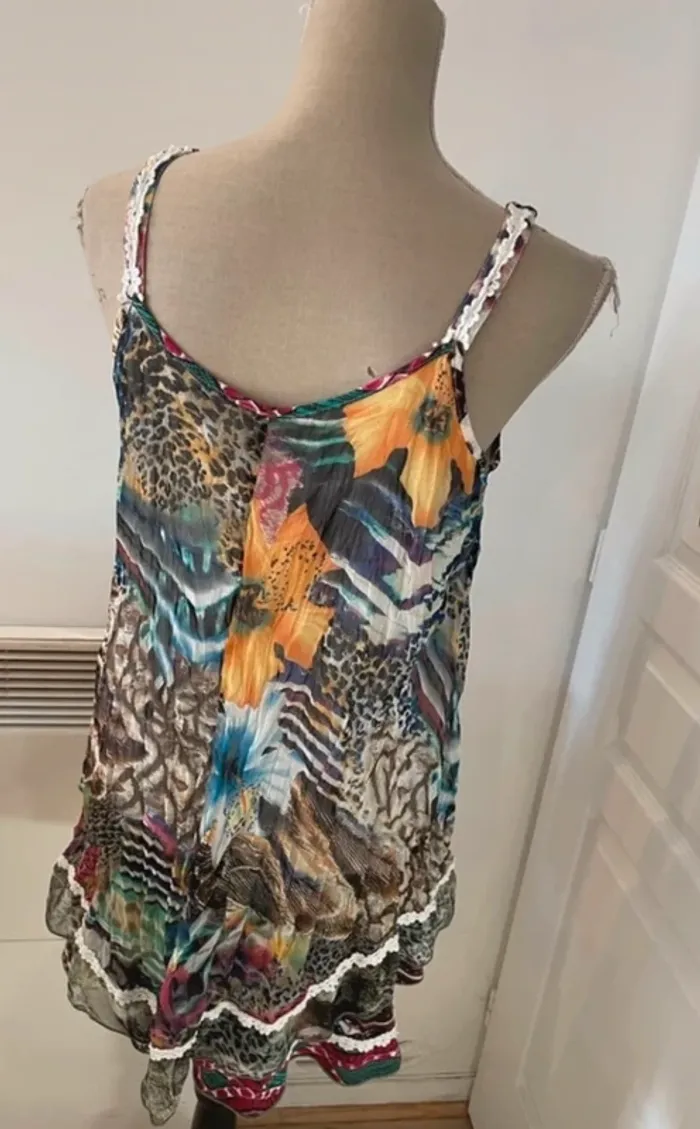 Sorgho top long tunique haut blouse femme, taille 38 - photo numéro 5