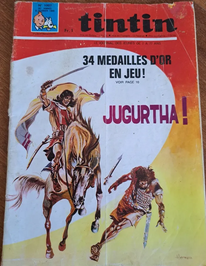 lot de 10 Magazines, Tintin Hebdomadaire , 1967-1968, état correct - photo numéro 7