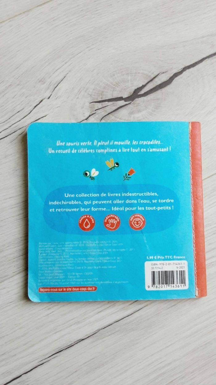 Livre indestructible enfant Mes premières comptines,  Deux coqs d'or - photo numéro 3