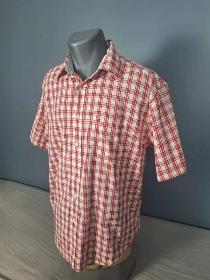 Chemise Tommy Hilfiger à Carreaux Rouge Homme Taille L – Coton (558) - photo numéro 4