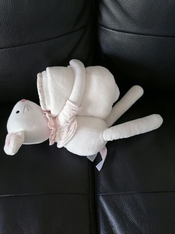 Plaid polaire Okaïdi avec doudou souris neuf