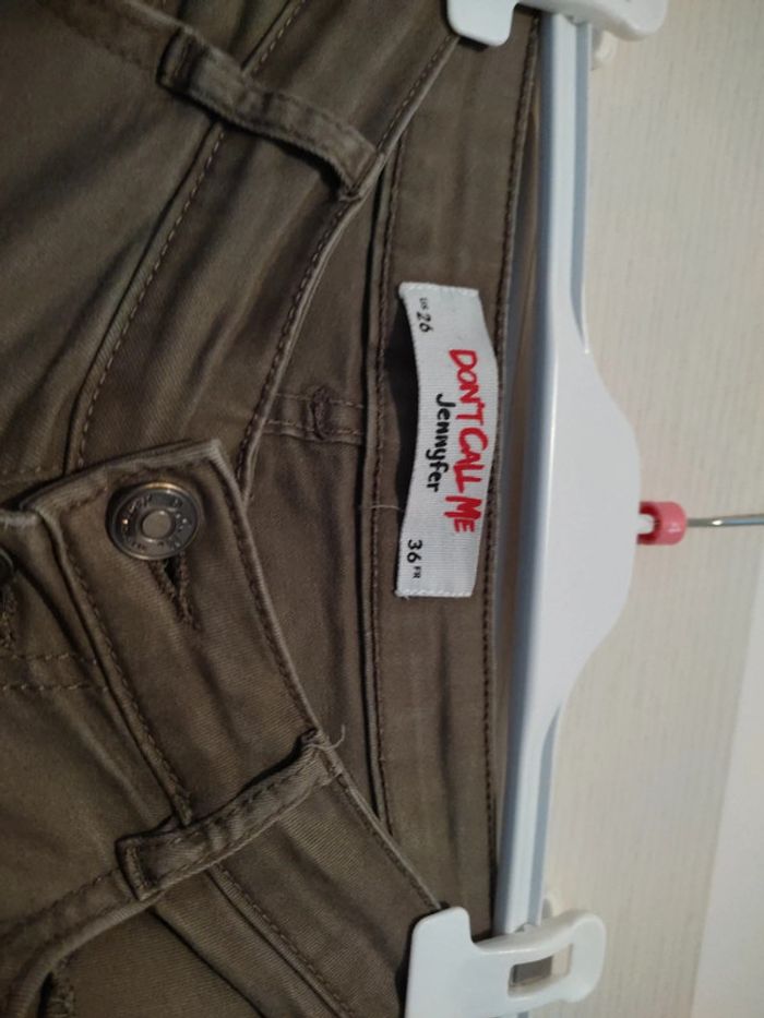 Pantalon kaki,taille haute - photo numéro 2