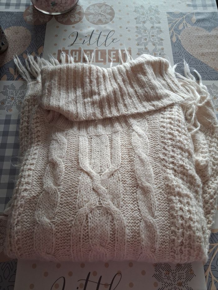 Poncho femme Blue Seven M laine creme - photo numéro 4