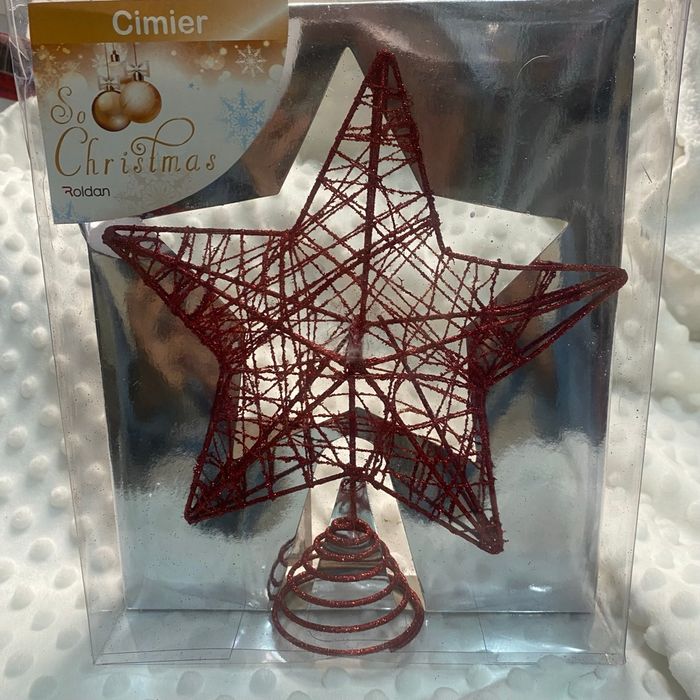 ✨⭐ Cimier étoile pailleté – So Christmas (22 cm) ⭐✨