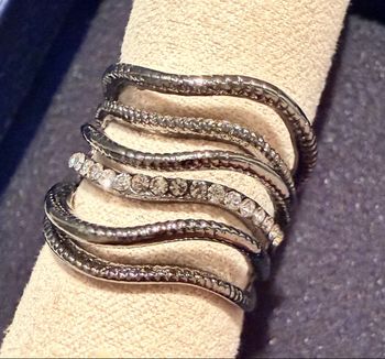 Bague multi rangs strass