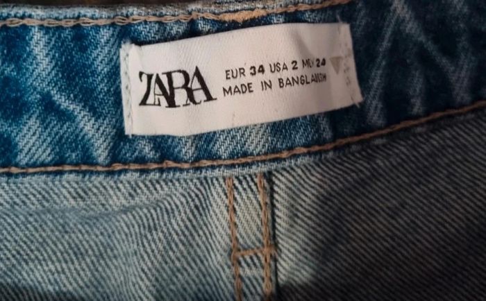 Short taille haute effet délavé et effiloché 34 - photo numéro 3