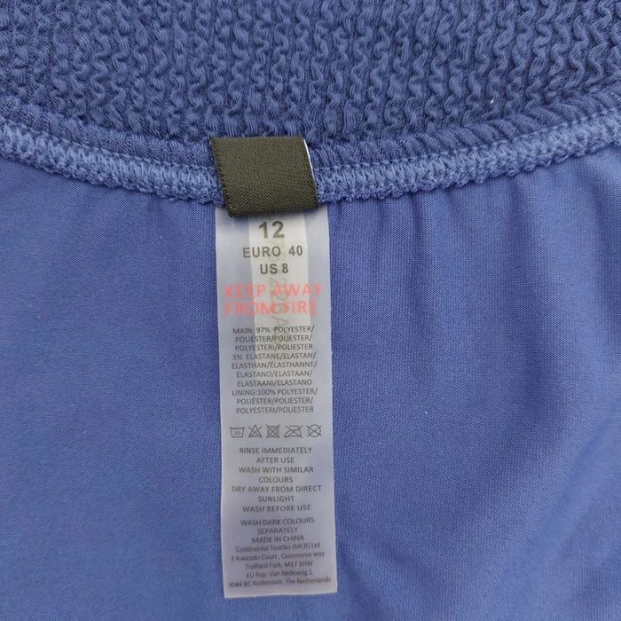 Bas de maillot de bain bleu gaufré avec anneaux dorés - Taille 38/40 South beach - photo numéro 4
