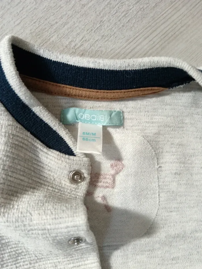 Veste mi saison Obaibi 6mois 68cm - photo numéro 7
