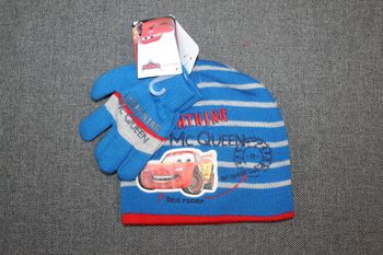 ensmble cars disney bonnet et gants bleu taille 52
