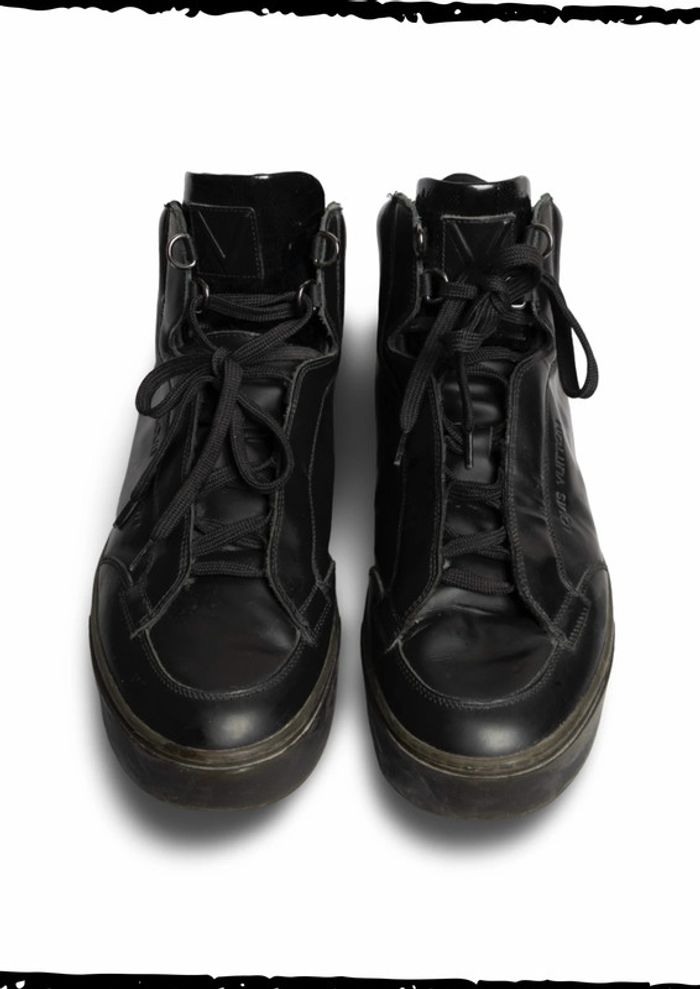 Sneakers montantes noires Louis Vuitton Black Leather Slipstream High Top Sneakers Size – Taille 44 - photo numéro 5