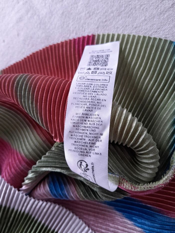 Jolie robe longue multicolore plissée moulante drapée Asos Design - photo numéro 8
