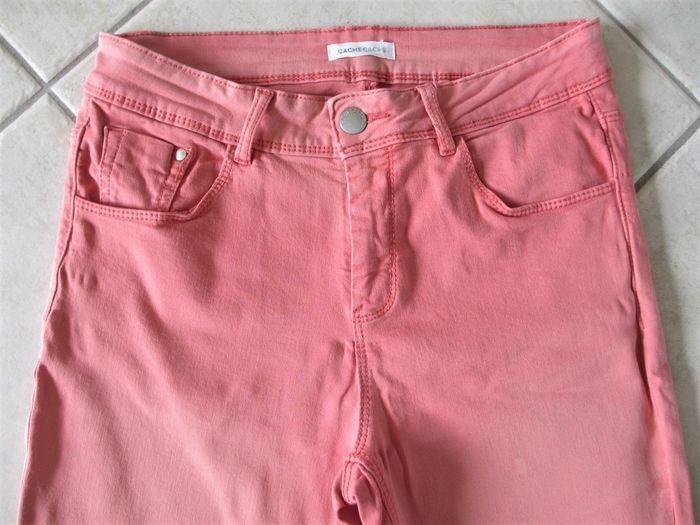 Pantacourt corail femme Cache Cache - Taille 38 - photo numéro 2