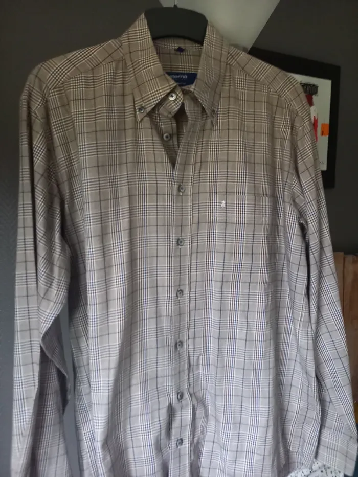 Chemise homme Eterna "excellent blue ligne" - photo numéro 3