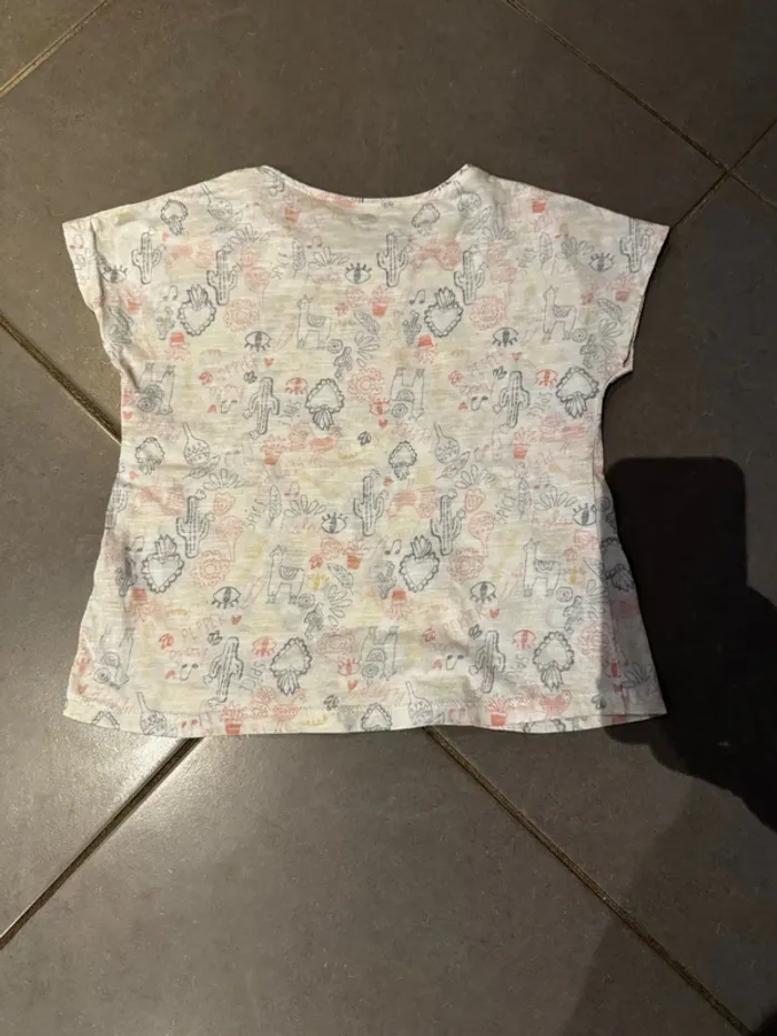 T shirt manches courtes - Z - Blanc, bleu, orange & jaune - 6 ans - photo numéro 3